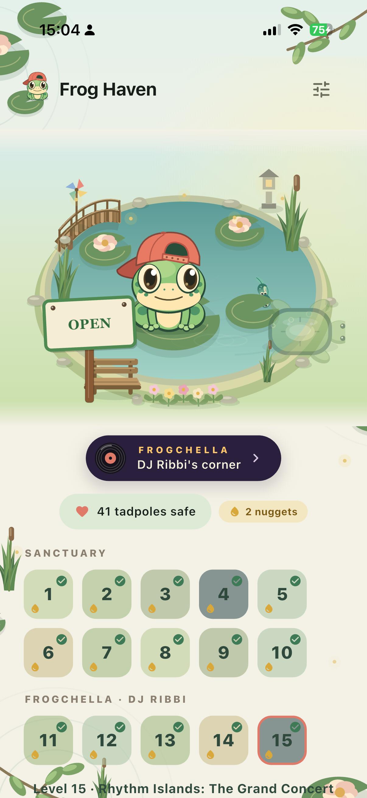 Frog Haven gameplay