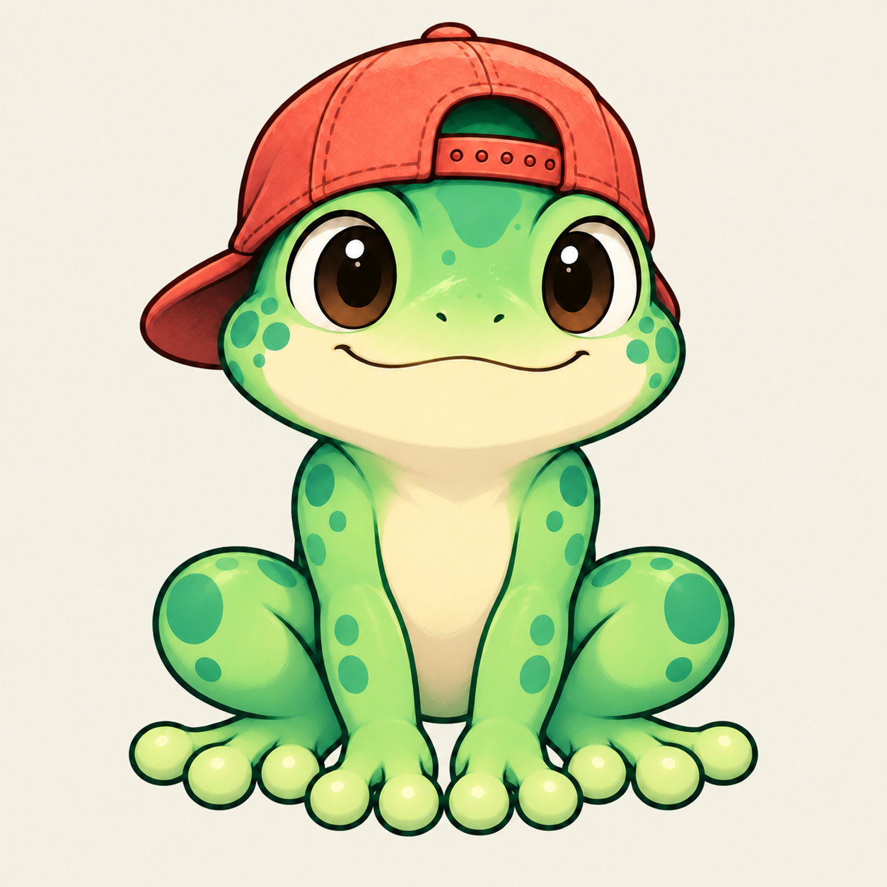 Ribbi, the friendly frog from Frog Haven