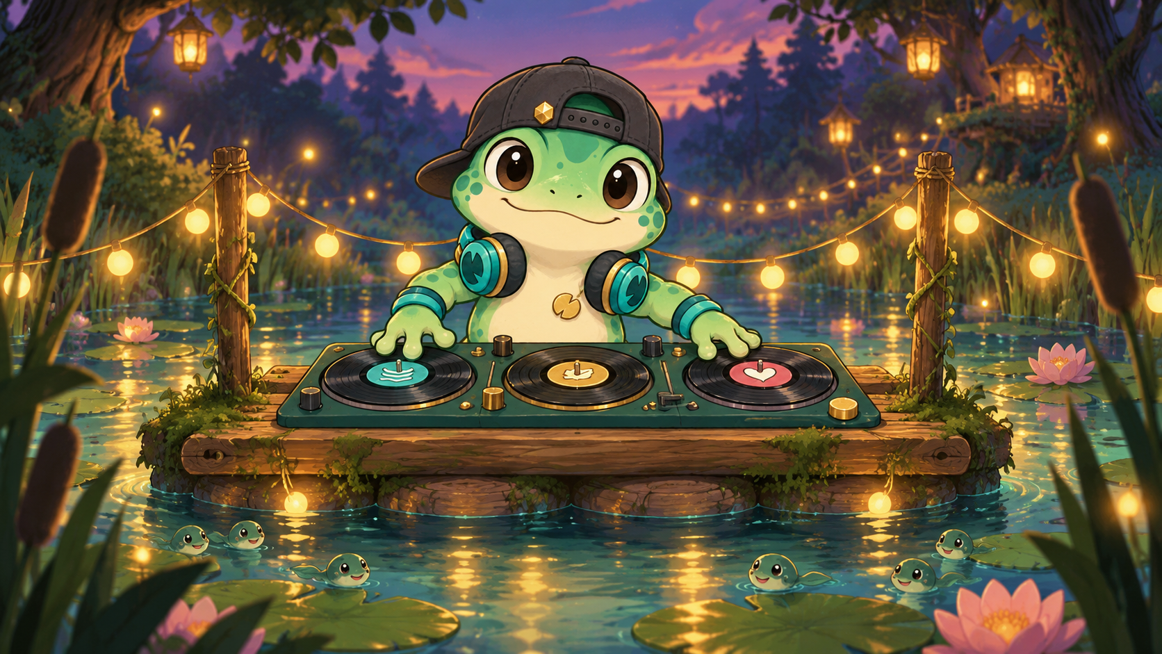 DJ Ribbi performing at Frogchella