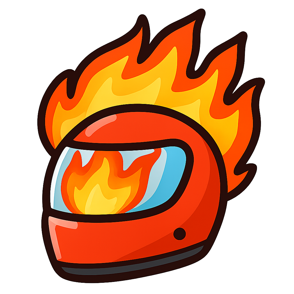 Casco en llamas